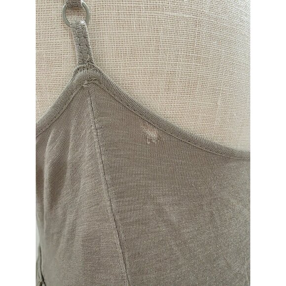 Casual Sleeveless V-Neck Tiered Maxi Dress With Adjustable Straps In Light Olive - Picture 6 of 8